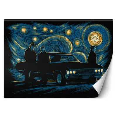 Produktbild von FOTOTAPETE Drei Männer an einem Auto 450x315 cm 3D VLIES Tapete Wandtapete Wandbilder Wanddeko Design Wohnzimmer Schlafzimmer Flur Büro Küche AAAxBBB cm 3D VLIES Tapete Wandtapete Wandbilder Wanddeko Design Wohnzimmer Schlafzimmer Flur Büro Küche