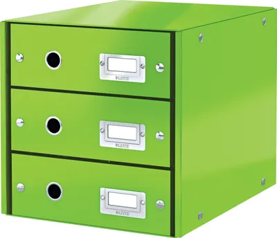 Zdjęcie produktu dla LEITZ 6048-00-54 Szuflada Click & Store zielona DIN A4 z 3 szufladami