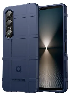 Image de Coque de protection antichoc en TPU « Rugged Shield Design » pour Sony Xperia 1 VII, couleur bleue