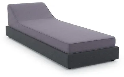 Produktbild von 1-Sitzer-Liegestuhl grau weich bequem moderner Stil neu