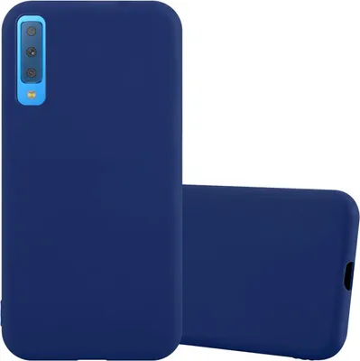 Produktbild von Cadorabo Hülle für Samsung Galaxy A7 2018 Schutzhülle in Blau Handyhülle TPU Silikon Etui Case Cover