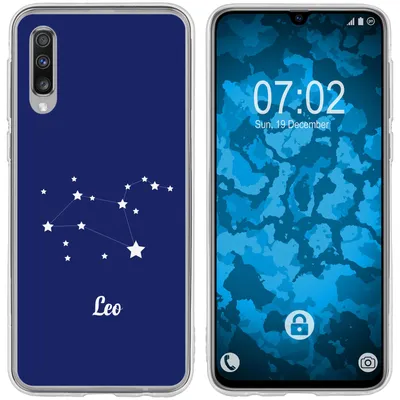 Produktbild von PhoneNatic Case kompatibel mit Samsung Galaxy A70 Silikon-Hülle SternzeichenLeo M4