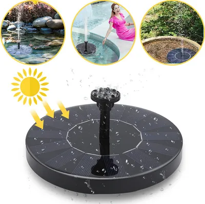 Obrázek produktu pro SWANEW Solar Fountain Solar Pond Pump Zahradní čerpadla Solární čerpadlo s 1,5W monokrystalickým solárním panelem Plovoucí dekorace pro zahradní malý rybník Ptačí lázeň Fish Tank Pool