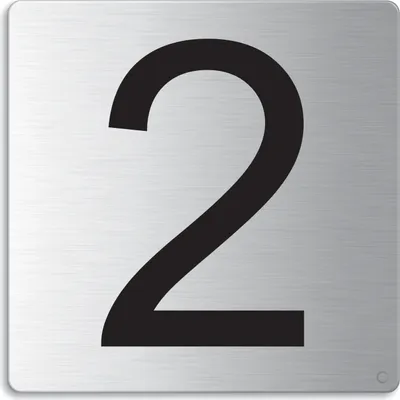 Produktbild von Türnummer I Zimmernummer I EdeIstahI TürschiId "2" I 85x85 mm I Nr.48302