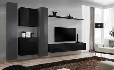 Image de Designer Noir Meuble de salon Nouveau Meuble TV Stand Set Meubles Sideboard