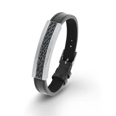 Produktbild von s.Oliver Jewel Herren Armband Edelstahl Leder 2012476