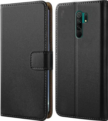 Produktbild von Handy Tasche für Xiaomi Redmi 9 / 9 Prime Schutzhülle Bookstyle Etui Klapphülle Wallet Flip Cover Case Schwarz