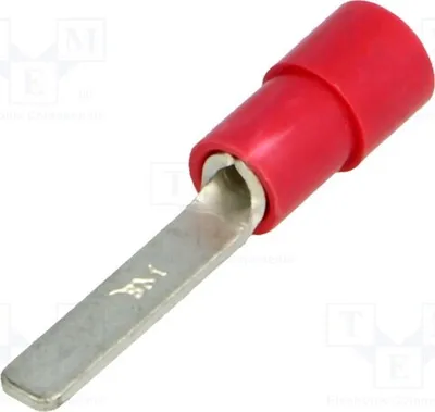 Immagine prodotto di 10 connettori a crimpare: connettore a filo piatto, connessione a crimpare, 3 mm, 0,25÷1,5 mm², isolati, modello BM 00153, isolati
