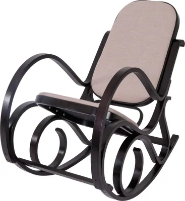 Immagine prodotto di Sedia a dondolo M41, poltrona girevole Poltrona TV, legno massiccio ~ aspetto noce, tessuto/tessuto beige