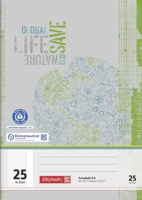 Zdjęcie produktu dla 25X BRUNNEN 104412501 Schulheft A4 Lin 25 16Bl RCP