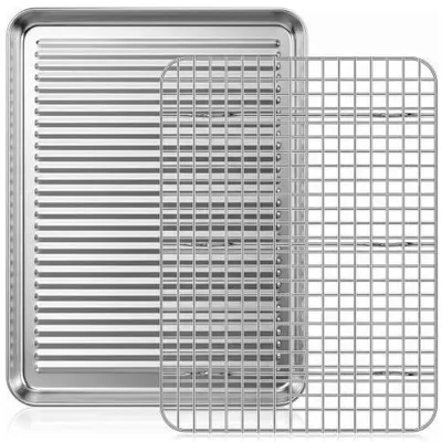 Zdjęcie produktu dla Blacha do pieczenia kratka chłodząca stal nierdzewna 40X30 cm