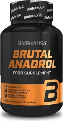 Obrázok produktu pre BioTech USA Brutal Anadrol 90 kapsúl / Testosterónové stimulanty / Výživový doplnok obsahujúci kreatín, L-arginín a rastlinné extrakty z Macy, Serenoy a Senovky