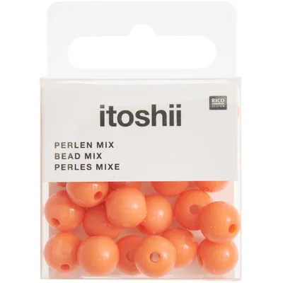 Zdjęcie produktu dla 24 okrągłe koraliki 10 mm - pomarańczowe