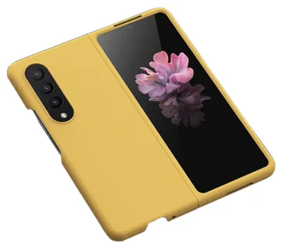 Image de Étui de protection en silicone TPU Skin Feel pour Samsung Galaxy Z Fold 4, couleur jaune