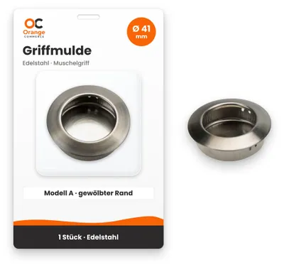 Produktbild von Edelstahl Griffmulde Ø41mm Muschelgriff Möbelgriff Griffmuschel Muschel Griff A