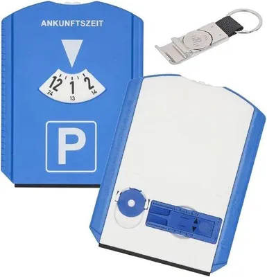 Produktbild von Famanu Parkscheibe Set mit Eiskratzer und Zubehör - 5-in-1