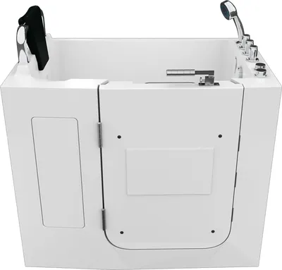 Produktbild von Sitzwanne Whirlpool Badewanne mit Tür S08WP-TH-B-L 110x68cm