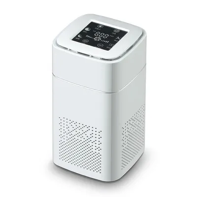Produktbild von Mini Luftreiniger für Tisch – 3-stufiges Filtersystem (HEPA+Aktivkohle), 360° Luftzirkulation, Negativionen, leise <36dB, für kleine Räume