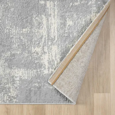 Produktbild von Teppich Wohnzimmer / Schlafzimmer Vintage Look Teppich Kurzflor Used Muster, Farbe:Grau, Maße:160x230 cm