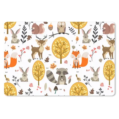 Produktbild von MuchoWow® Schreibtischunterlage Design - Tiere - Wald 60x40 cm - XXL Mauspad - Großes Mauspad