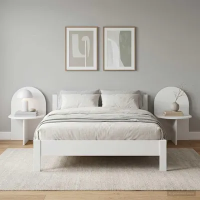 Obrázok produktu pre vidaXL Nočný stolík, 2 ks, biely, 48 x 49 x 65 cm, drevotrieska