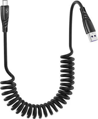 Immagine prodotto di Cavo di ricarica rapida a spirale SiGN da 15 W da USB-A a USB-C per auto - Nero