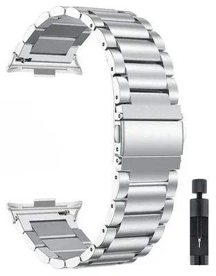 Immagine prodotto di Bracciale in acciaio inossidabile - Redmi Watch 4 - Cinturino in metallo - Chiusura a farfalla - Unisex - Argento
