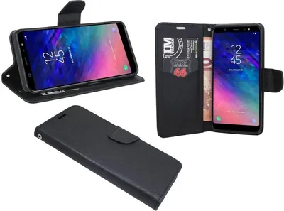 Produktbild von Samsung Galaxy A6 Plus Handyhülle Tasche Flip Case Smartphone Schutzhülle Schwarz