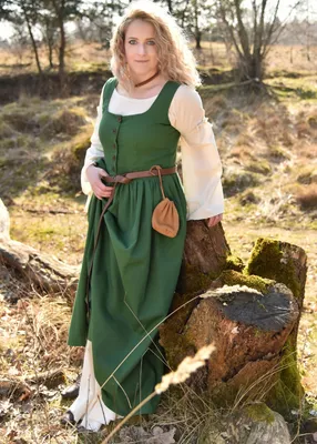 Produktbild von Ärmelloses Mittelalterkleid, Trägerkleid Lene, grün : XXL Größe: XXL