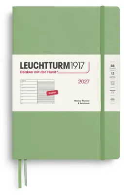Produktbild von LEUCHTTURM1917 Wochenkalender 2027 Composition (B5) mit Notizbuch, liniert - Ter