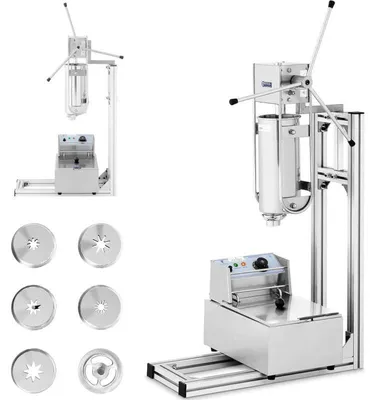 Imagen del producto de Máquina para churros - Depósito cilíndrico de 5 litros - Diseño en acero inoxidable de 2500W