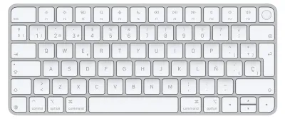 Image de Apple Magic, 60%, Verkabelt & Kabellos, USB + Bluetooth, Aluminium, Weiß