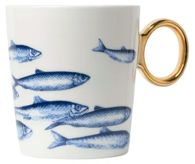 Heinen Delfts Blauw – Becher Vissen Gold – Bild 1