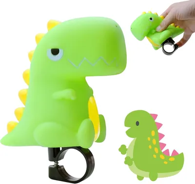 Productafbeelding van Fietstoeter voor kinderen - Dinosaurus - Siliconen - Voor meisjes en jongens