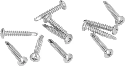 Image de 100Pcs Self Drilling Screw Stainless Steel Cross Round Head M4.2x25 Fastener Set Kit