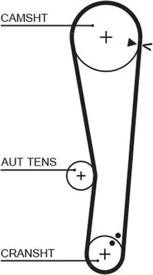 Produktbild von GATES 5568XS Zahnriemen für HYUNDAI GETZ (TB) 880mm 110-Zähne