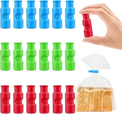 Produktbild von PolkaHome® 18 Stück Beutelclips, Gefrierbeutel-Verschlussclips für Tüten und Beutel, Lebensmittelclips, Verschlussklemmen für Beutel,