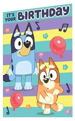 Image de Bluey - Carte d'anniversaire 3D & lenticulaire, carton TA13839 (taille unique) (Coloré)