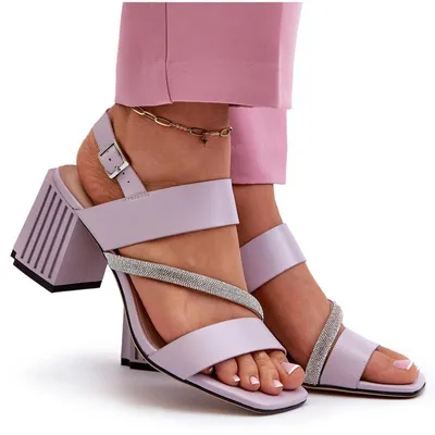 Produktbild von Damen elegante Sandalen mit Stiletto-Absatz Lila D&A MR38-549 36