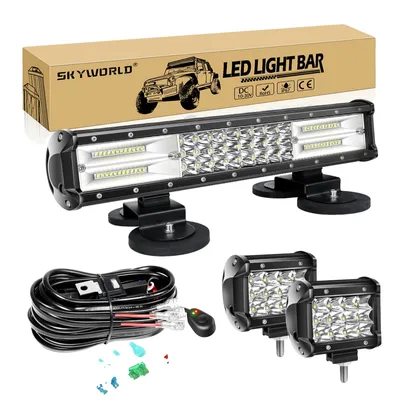 Obrázek produktu pro LED světelný pás, kombinovaný paprsek, vodotěsnost IP67, vysoký jas, 15 palců 2X36W drátů