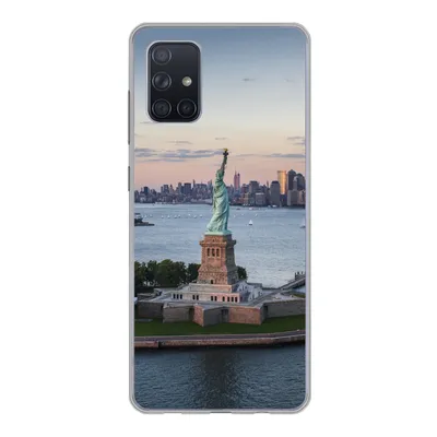 Produktbild von MuchoWow® Handyhülle Schutzhülle Hülle für Samsung Galaxy A51 5G New York - Freiheitsstatue - Skyline Silikon Softcase Handy Hülle - Abbildung