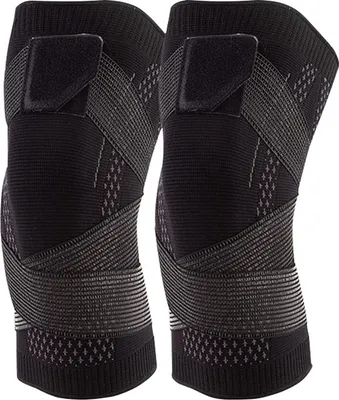 Produktbild von 2 Stück Kniebandage für Männer und Frauen, verstellbare Kompression, Sport-Knieschoner, Patellasehnen-Entlastungsmanschette zum Laufen und Volleyball