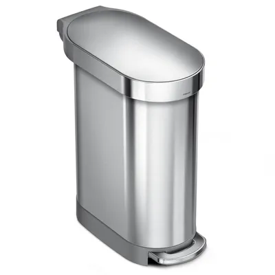 Obrázok produktu pre simplehuman CW2044, 45 L, Ďalší, Nerezová oceľ, Strieborná, Nerezová oceľ, Pedál, Nerezová oceľ