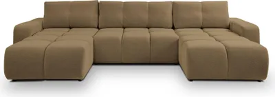 Produktbild von Masseno Ecksofa DUCA U mit Schlaffunktion U-Form, Sofa mit Bettkasten, Wohnzimmersofa, Couch, Soffa, Bettsofa, Couchgarnitur- Beige, CURIO 20
