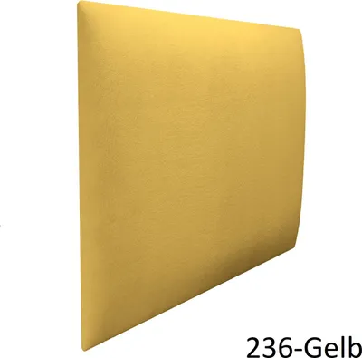 Produktbild von Polsterpaneel Wandkissen Wandpolster Bettkopfteil Wandpaneel Schlafzimmer | 60 x 30 cm | Gelb