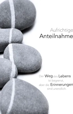 Produktbild von Trauer – Beileid - Kondolenzkarte im Format 11,5 x 17 cm mit