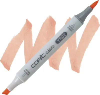 Immagine prodotto di COPIC Ciao Pennello e scalpello bifacciale, YR02 Arancione chiaro