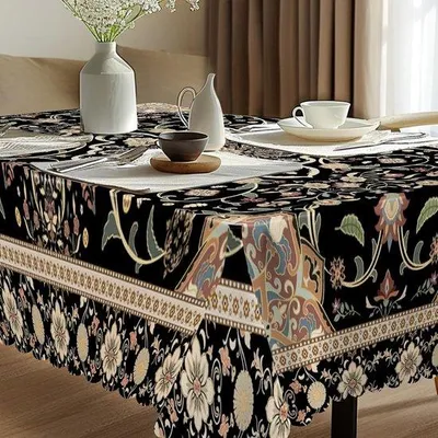 Produktbild von Famanu Tischdecke Vintage Blumenmuster - 110 x 140 cm