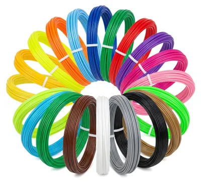 3D-Druckerfilament PCL, 20 Farben à 5 m, 1,75 mm, für 3D-Stifte
