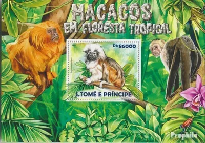 Produktbild von Briefmarken Sao Tome e Principe 2015 Mi Block 1089 (kompl. Ausgabe) postfrisch Affen